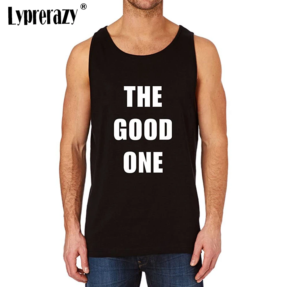 Lyprerazy Мужская забавная Черная майка с надписью The Good One летние хлопковые майки