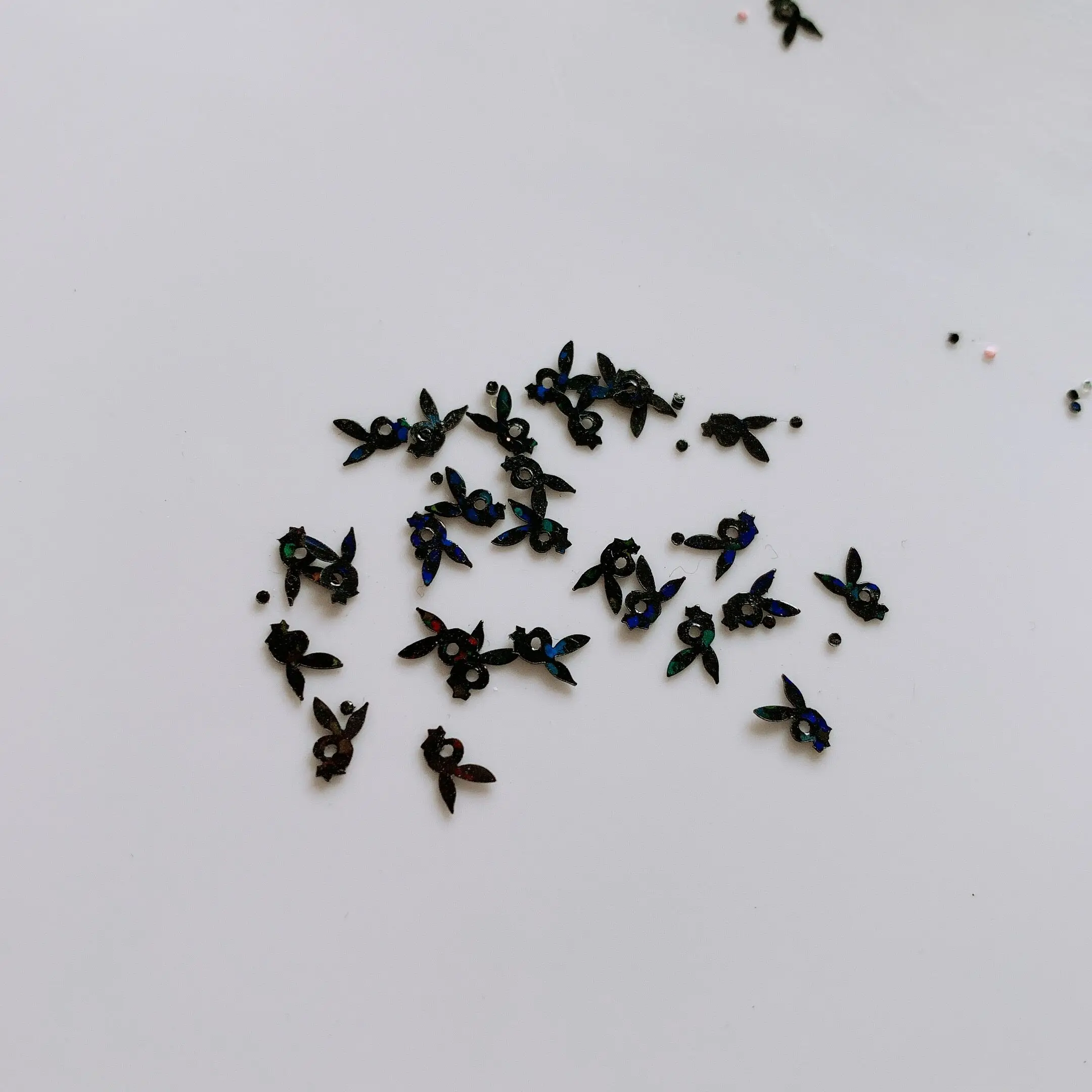 GD20 3 20 г/пакет милый лазер черный кролик дизайн ногтей Блестящий Блеск милое