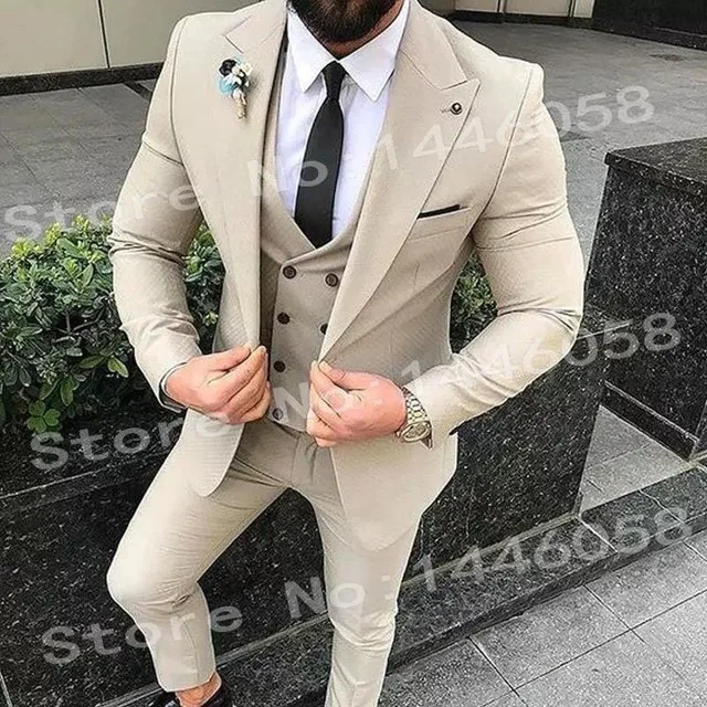 Последний дизайн пальто брюки фиолетовый розовый мужской костюм Slim Fit смокинг жениха 3 шт на заказ свадебные костюмы пиджак для костюма Masculino - Цвет: Picture style 12