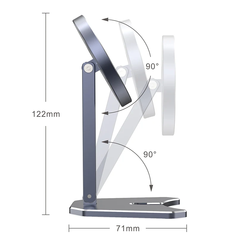 for Magsafe Magnetic Wireless Charger Stand Bracket for iPhone 14 Plus 13 12 Pro Max Foldable Phone Holder Charging Dock Base
