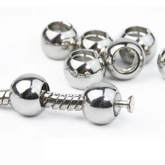 MULA 925 Sterling Silver Silicone Spacer Stopper Clip Charms