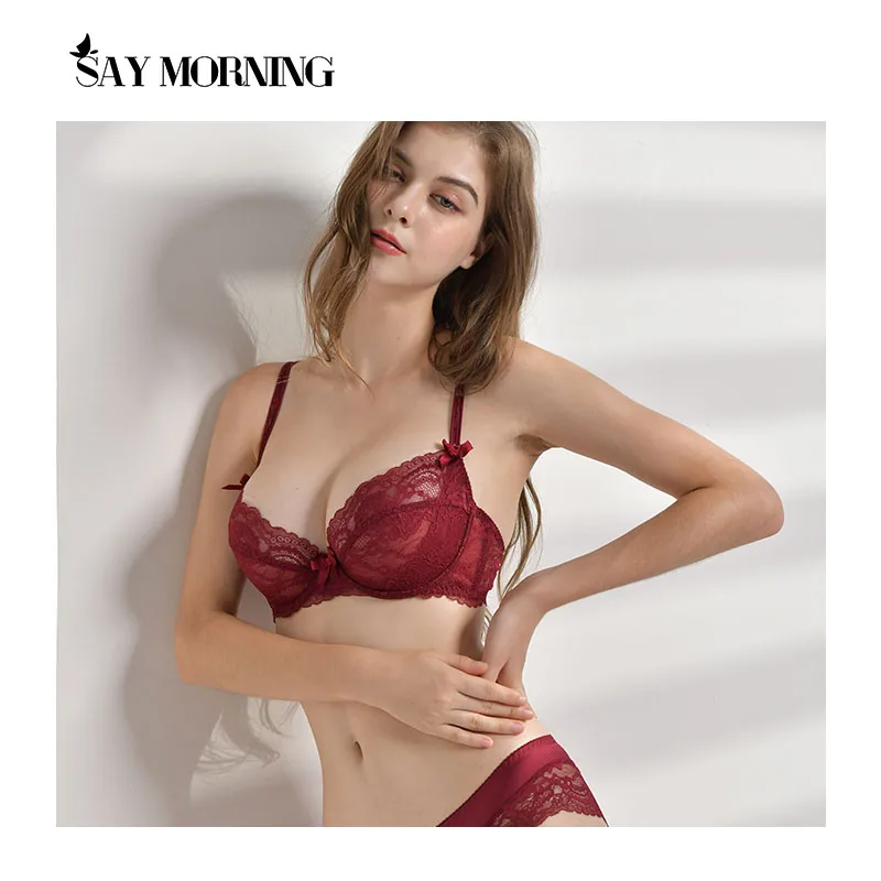 Сказать утро Для женщин нижнее белье наборы бюстгальтер + трусы сексуальное