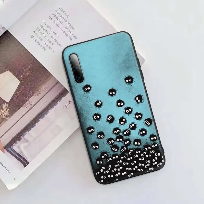 

Studio Ghibli Spirited Away Soot Black Matte Mobile Phone Case For Huawei Y6 Y7 Y9 Prime 2019 Y9s Mate 10 20 40 Pro Lite Nova 5t