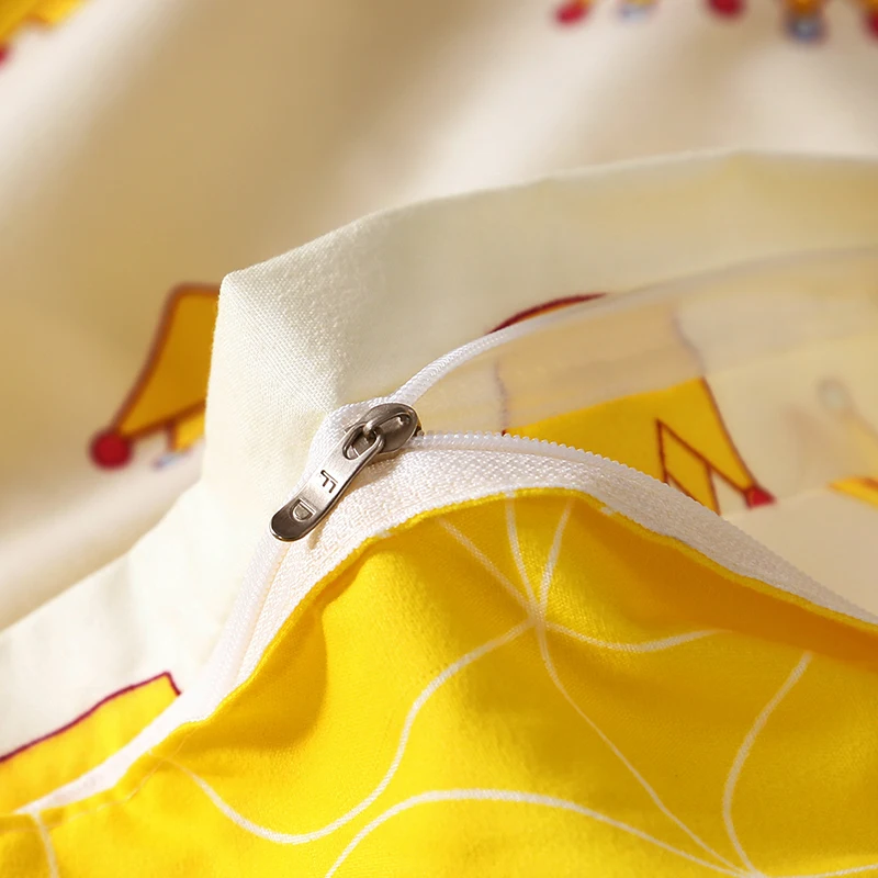 Домашний текстиль желтый комплект постельного белья 3/4 шт. геометрический