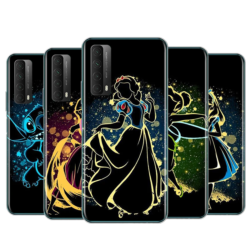 

Elsa Ariel Princess For Huawei Mate 40 30 20 20X 10 RS P Smart 2021 2020 Z S Pro Plus Lite 2019 Silicone Phone Case