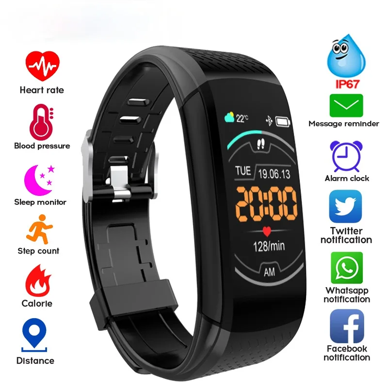 

Smart Band Fitness Bracelet Blood Pressure Measurement Fitness Tracker Waterproof Smart Watch Heart Rate Tracker For Women Men