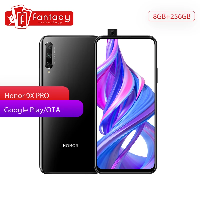 Смартфон Honor 9X PRO 8 ГБ 256 6 59 дюйма с полным экраном Kirin 810 4000 мАч 48 МП|Смартфоны| |