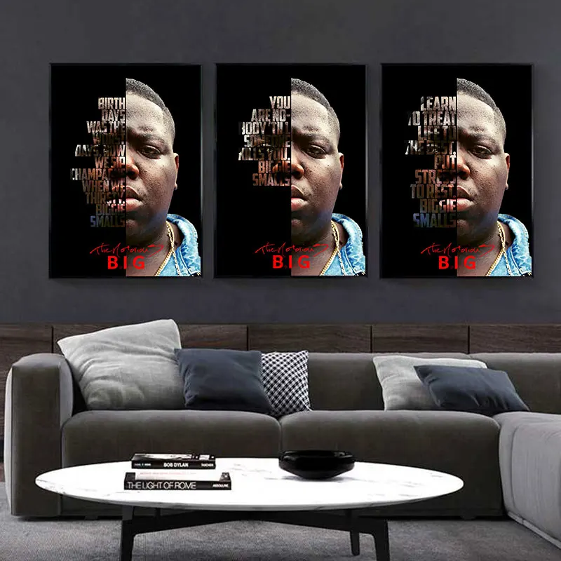 

Inspirational Quotes Abstract Painting Famous Hip Hop Rap Music Singer Stars Canvas Painting Wall Art in Livingroom Home Decor
