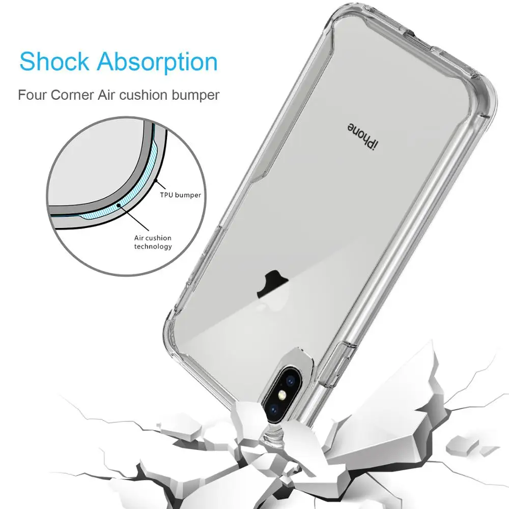 Прочный сверхпрочный чехол на айфон 12 11 Pro Xs Max SE 2020 6 6S 7 8 плюс кристально чистая