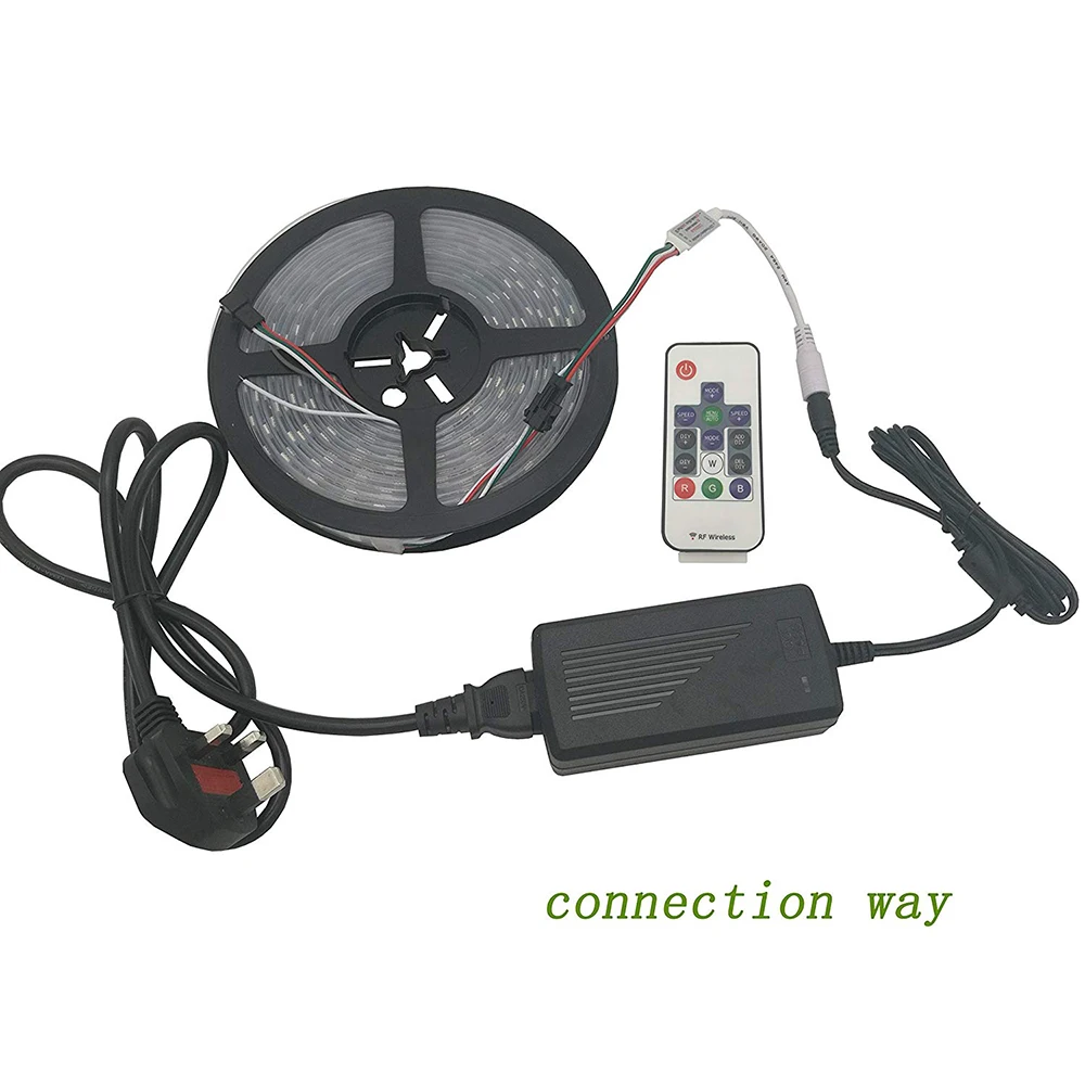 12V 2811 Светодиодные ленты 5A адаптер контроллер 2811 Пиксели программируемый индивидуальные адресная система Светодиодные ленты светильник WS2811 5050 RGB 12V