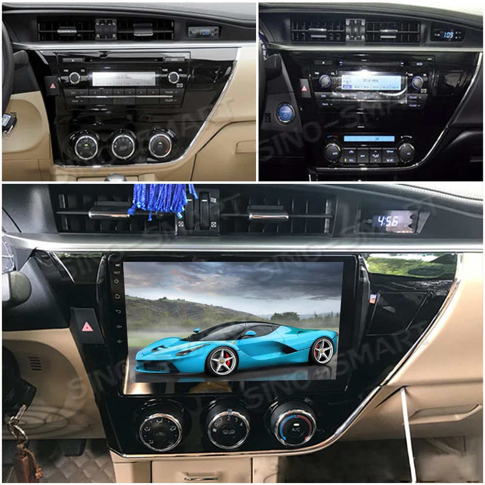 SINOSMART 2.5D ips Android 8,1 автомобильный Радио gps навигатор плеер для Toyota Corolla/Lewin 32EQ DSP, 4G ram опционально
