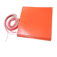 Silicone Heated Bed Heating Pad Waterproof 100X100/200x200/300x300 mm12V/220/110 V for 3D printer Ender-3 cr10 Parts hot bed