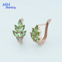 mh new color change zultanite claps earrings created gemstone jewelry rose gold 925 sterling silver for women lady giftbox