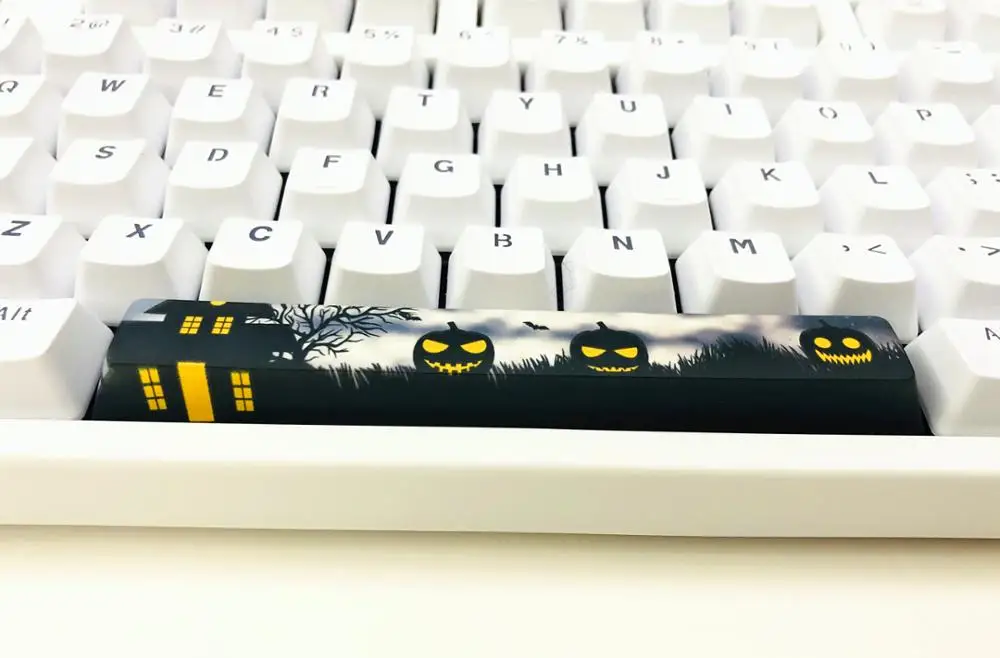 Тыква Хэллоуин краситель подложенный пробел Keycap толстые PBT Keycaps Вишневый профиль