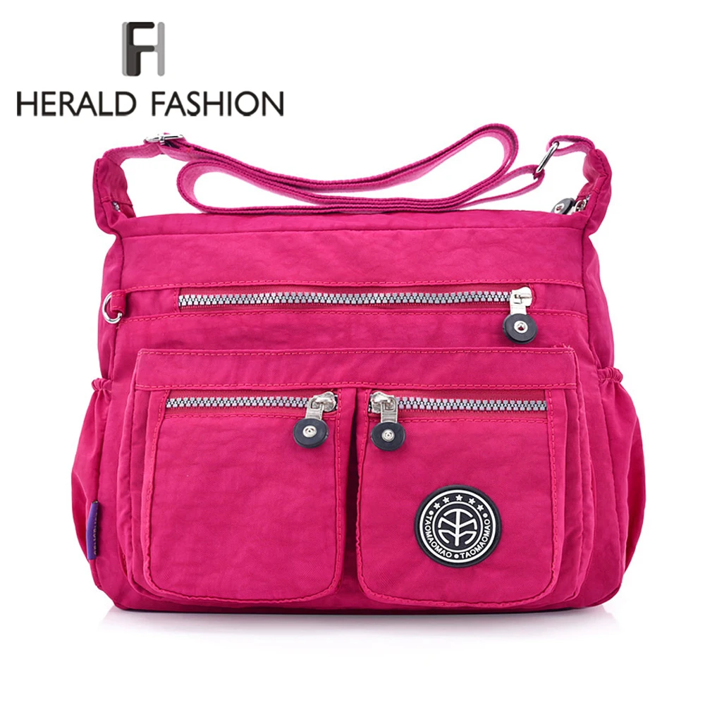 Herald Fashion Водонепроницаемая нейлоновая женская сумка мессенджер Carteira винтажные