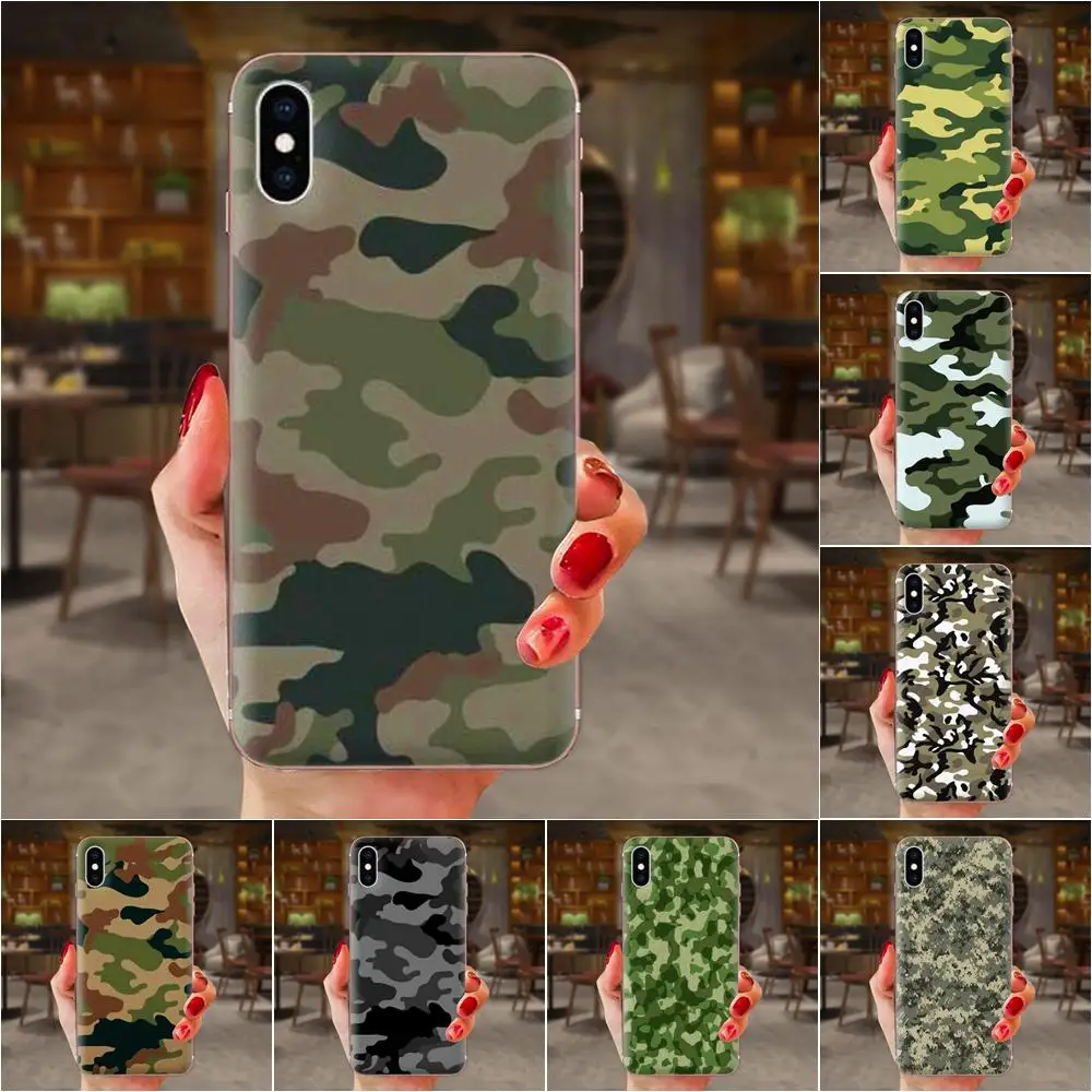Чехол из ТПУ для Sony Xperia Z Z1 Z2 Z3 Z4 Z5 compact Mini M2 M4 M5 T3 E3 E5 XA XA1 XZ камуфляжный военный