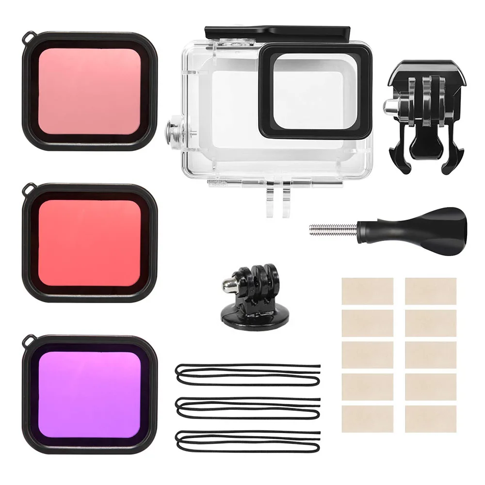 Комплект фильтров для корпуса GoPro Hero 7/6/5 Black/(2018) водонепроницаемый защитный чехол