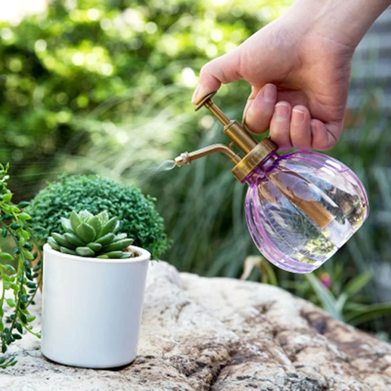

Antique Glass Plant Flower Watering Pot Spray Bottle Garden Mister Sprayer Hairdressing Planting Kettle For Garden Flower Plant