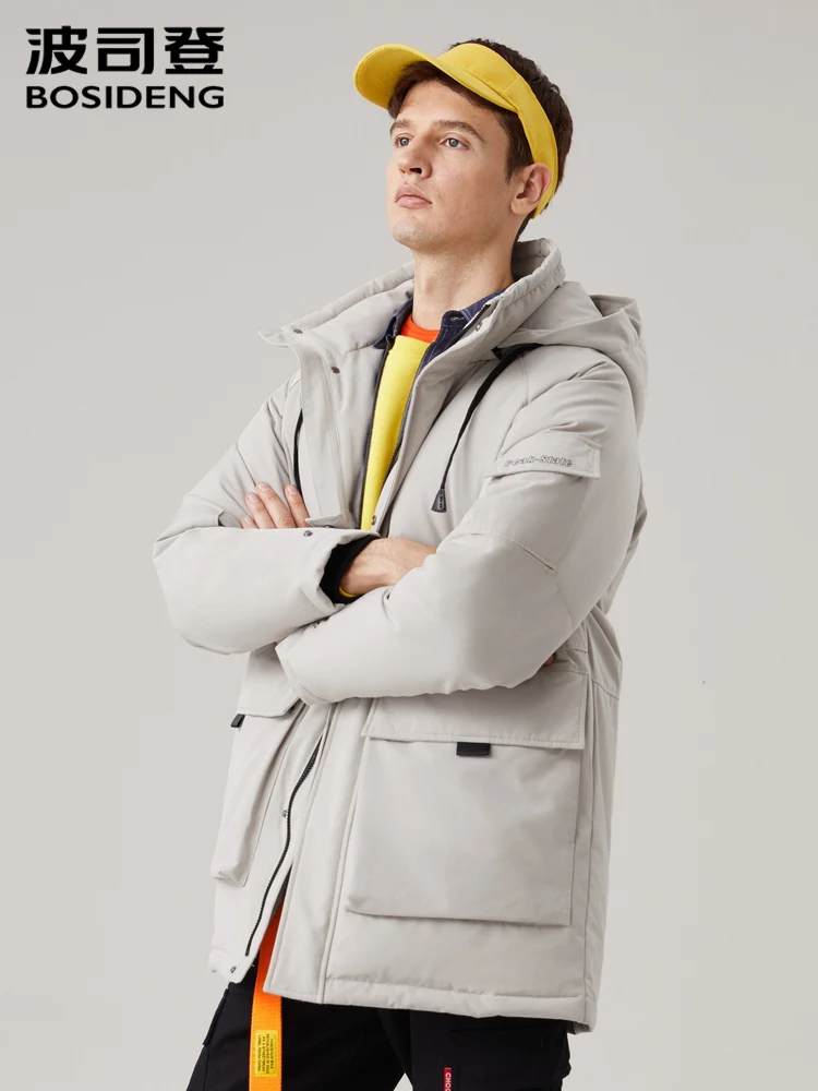 Мужская короткая пуховая куртка BOSIDENG зимнее теплое пальто B90141023|Мужские