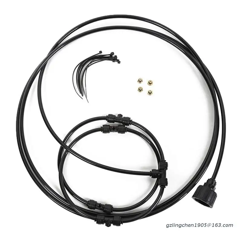 

Household Garden Mist Sprayer W/ PE Tube/Nozzle/Tee Joint/Connector/Spray Base P8DE