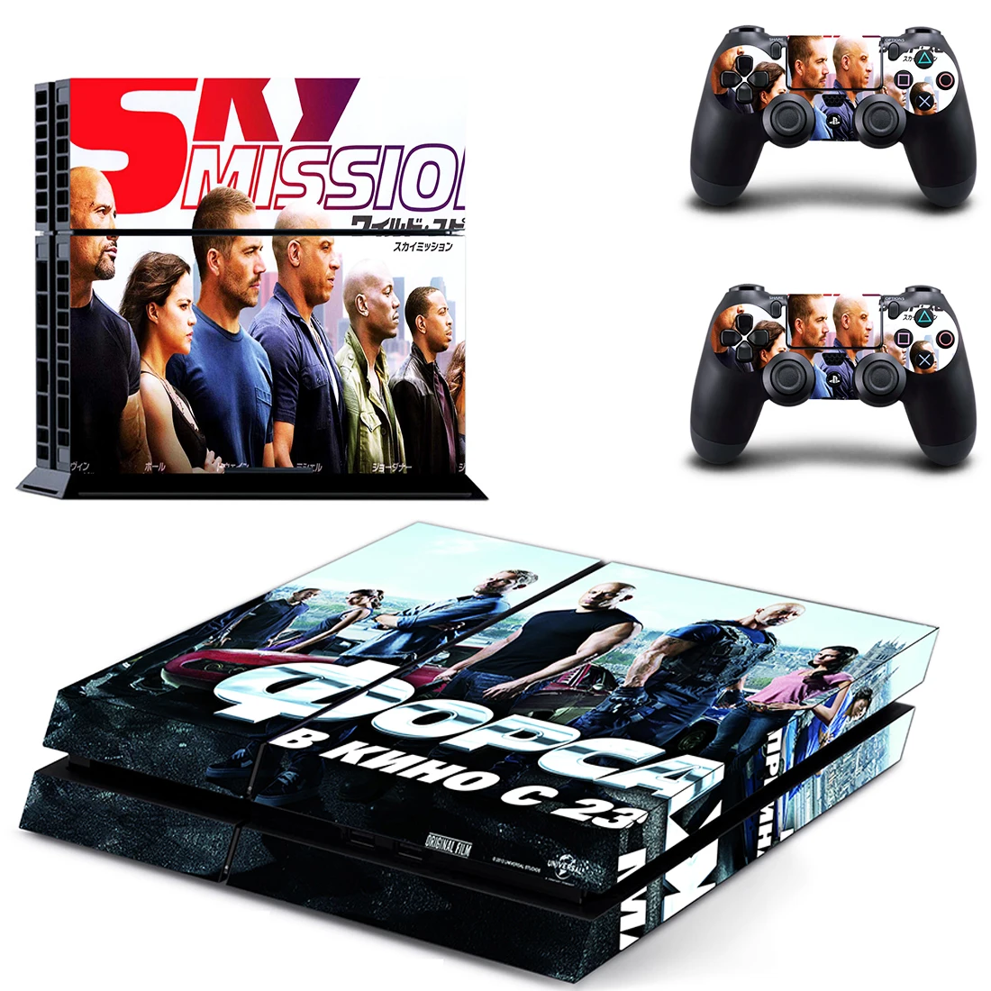 

Наклейка для консоли Playstation 4 и 2 контроллера, стиль 2