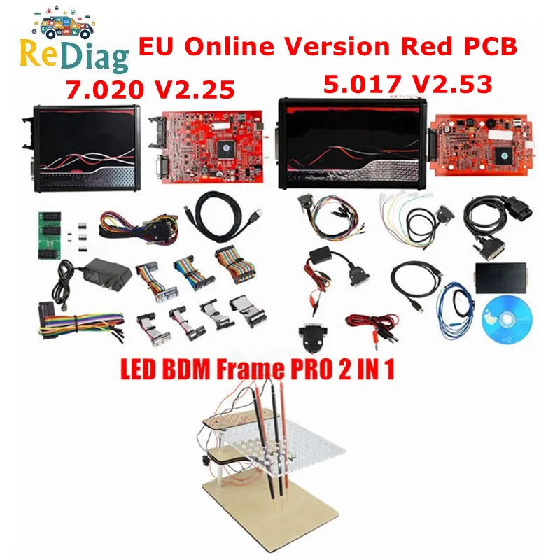 Программатор для автомобилей и грузовиков V2 5 017 V2.53 EU Red ECM Titanium V2.25 V7.020 4
