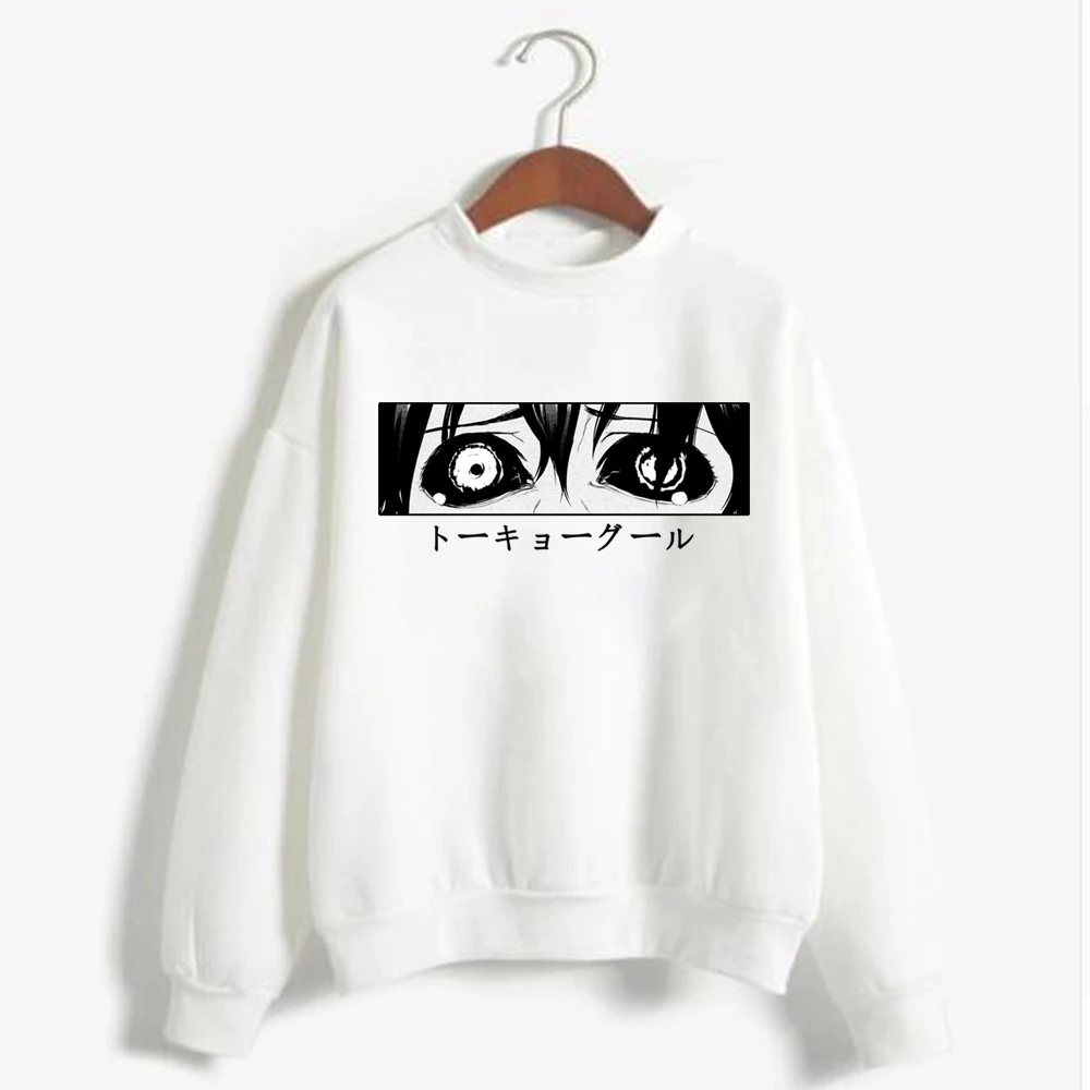 

Women Hoodies Tokyo Ghoul Women Pullovers Hoodies Sweatshirts Sad Eye Print Anime Hoody Streetwear Tops