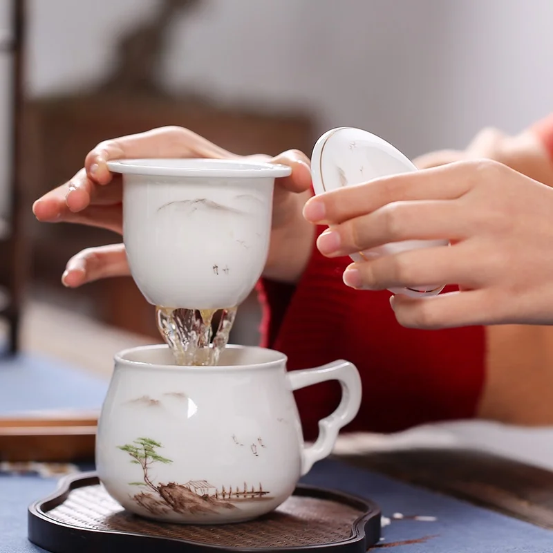 

GY индивидуальный фарфоровый ручная роспись, чашка для воды, женская, офисная, домашняя, Минималистичная, офисная, чашка для чая с крышкой