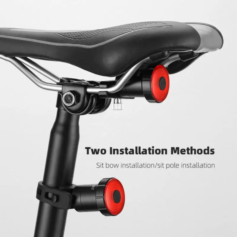 

80 Lumen Bicycle Rear Light Smart Auto Brake Sensing Tail Light LED Charging Waterproof IPX5 Cycling Taillight Bike Accessories
