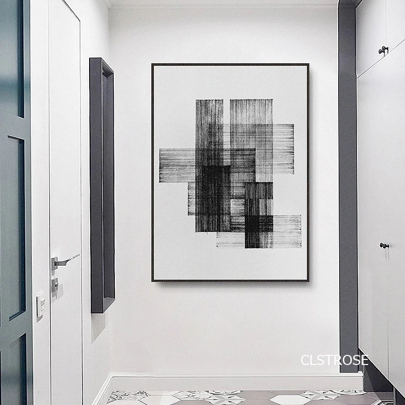 

Abstract Painting Black Square Poster Decorative Wall Art Decoration Artist Home Decoration Canvas Painting Living Room Bedroom