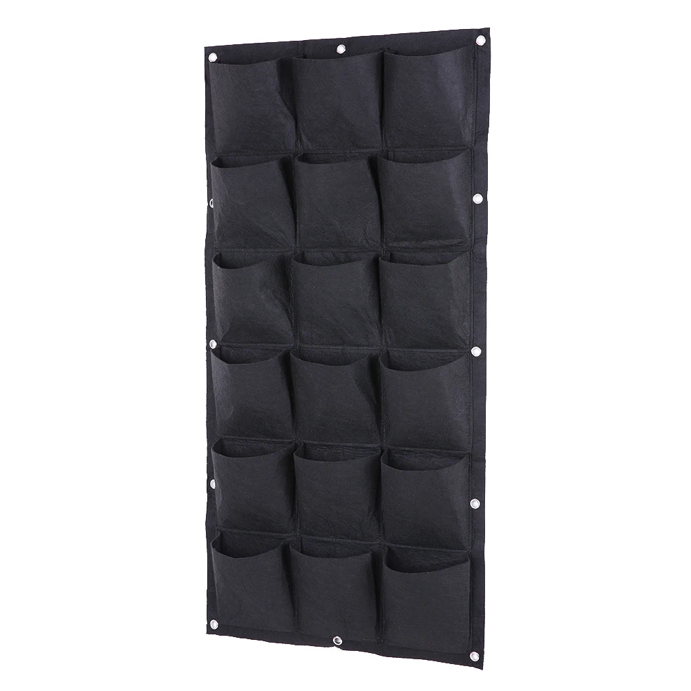 

Green Wall 18 Pockets Planting Bag Pocket Vertical Wall Planter Garden Balcony Plant Grow Bag Gardening Accessory