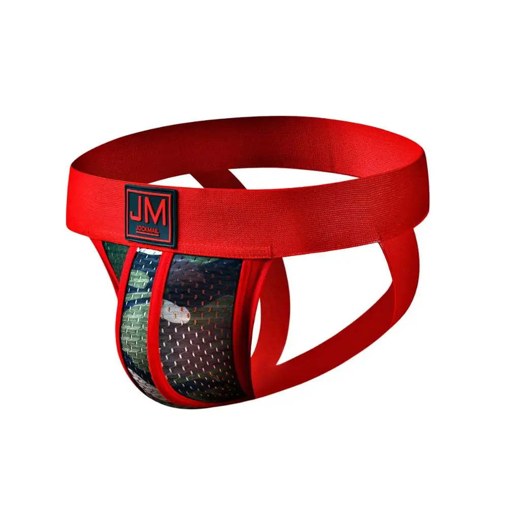 

Men's Jockstrap Mesh Underwear Pouch Cuecas Sexy Camouflage G-string Thongs Male Bikini Elastic Waistband Underpants T-back
