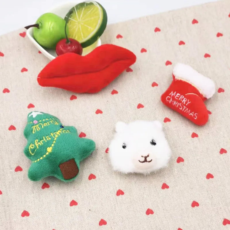 10pcs/lot DIY Handmade Cute chrismas dolls Padded Patches Appliques For Clothes Sewing Supplies Hair Decoration | Дом и сад