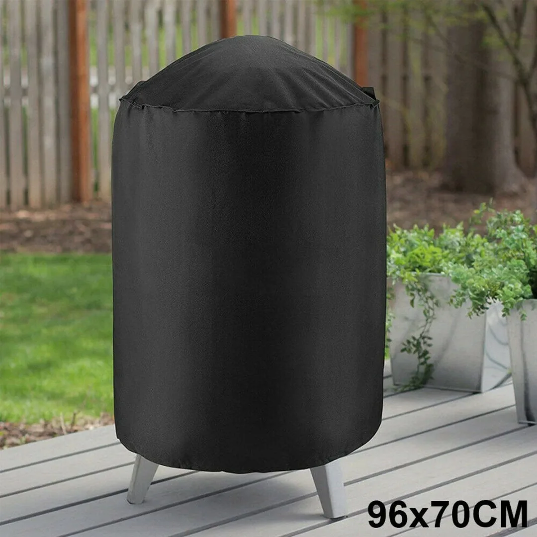 

1Pcs 70x96cm Round Grill Covers Rain Dust Proof Round Smoker Covers Outdoor BBQ Grill Cover Protection Barbeque Grill Cover