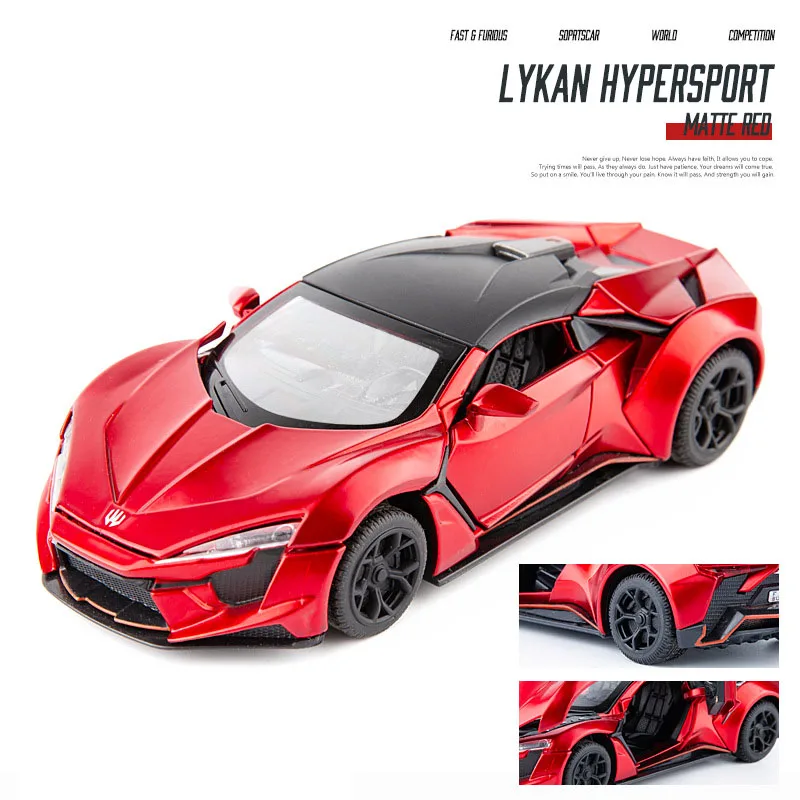 Литая 1:32, новинка, Lyken, Спортивная модель автомобиля, металлический сплав, автомобиль, моделирование, оттягивающие назад, автомобили, игрушки для детей, подарки для детей - Цвет: Metal red