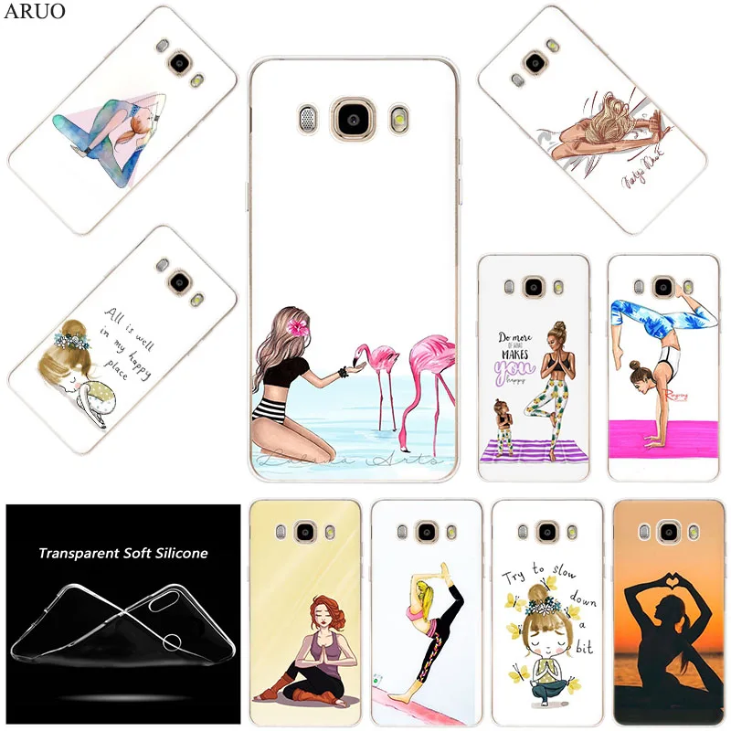 Чехлы для телефонов Samsung J8 чехол Love Super Yoga Cute Girl J7 J6 J5 Prime 2017 J4 Plus J3 2018 J2 Core мягкий