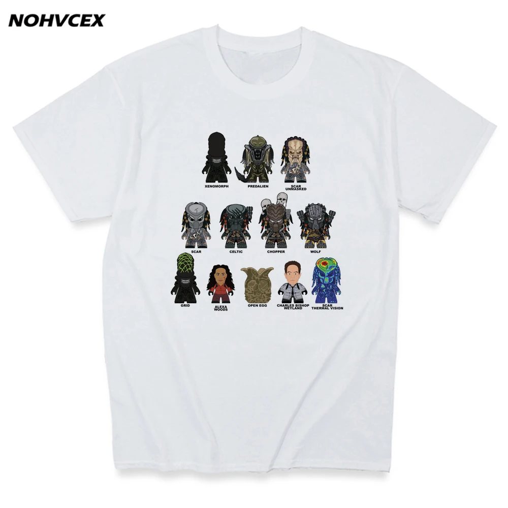 Alien Evolution костюм vs Predator мужской летний топ с круглым вырезом хлопковая