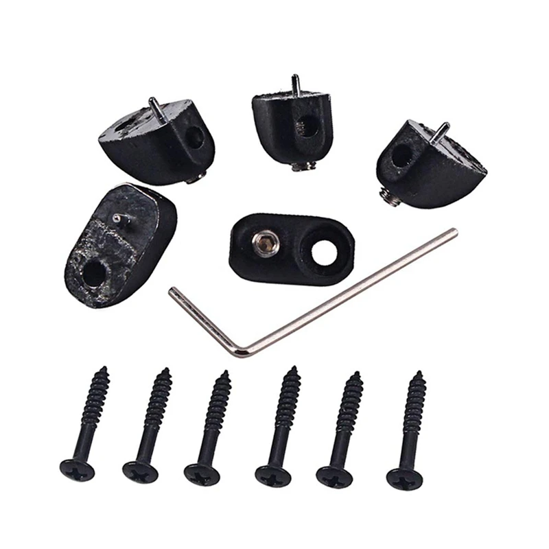 6 шт. набор с винтовой головкой электрическая бас-гитара струна гайка и 1