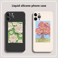 creative three dimensional oil painting phone case for iphone 13 12 11 mini pro xs max xr 8 7 6 6s plus x 5s se 2020