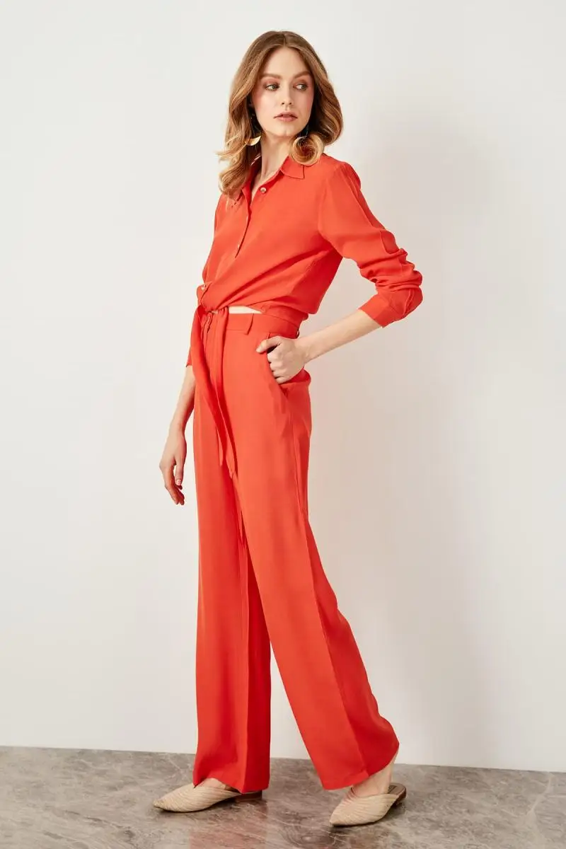 Trendyol Брюки клеш с корицей TWOSS19XB0039|Брюки| |