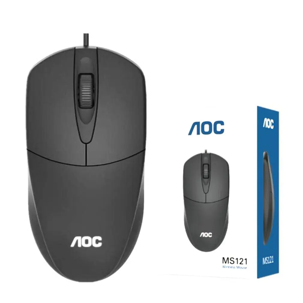 

Mouse Office Notebook Desktop Wired USB Mouse Low Noise USB Wired Mouse AOC MS121 Lightweight Stable Mouse