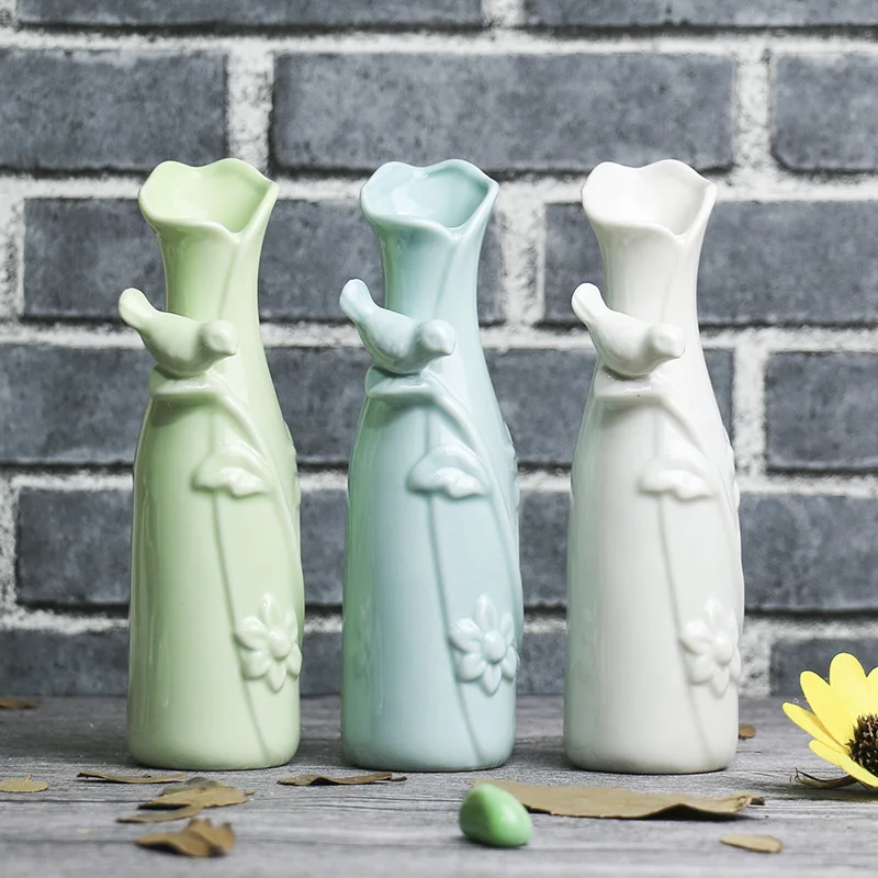 Домашний садовый декор креативные керамические украшения птица бабочка цветок