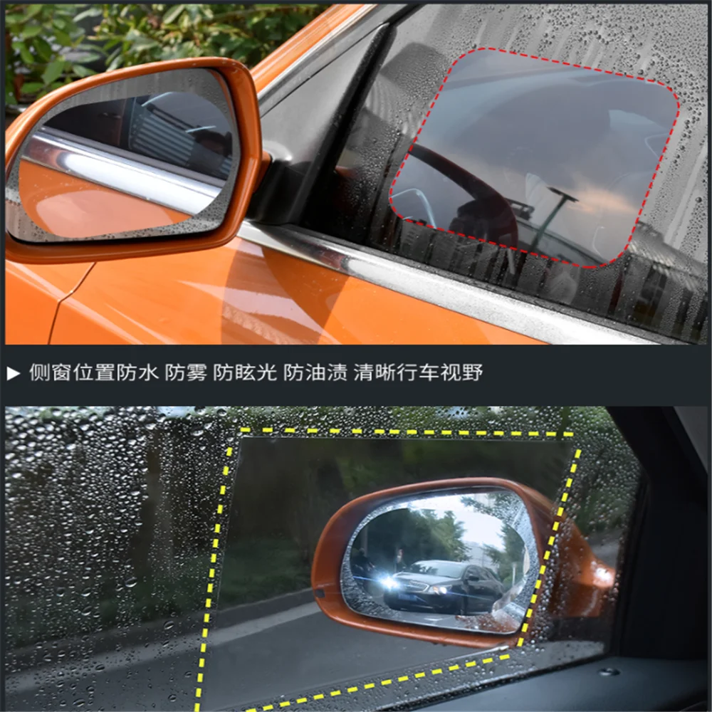 Car Glass Rain Proof Film Sticker for Mitsubishi motors asx lancer 10 9 x outlander xl pajero sport 4 l200 carisma | Автомобили и