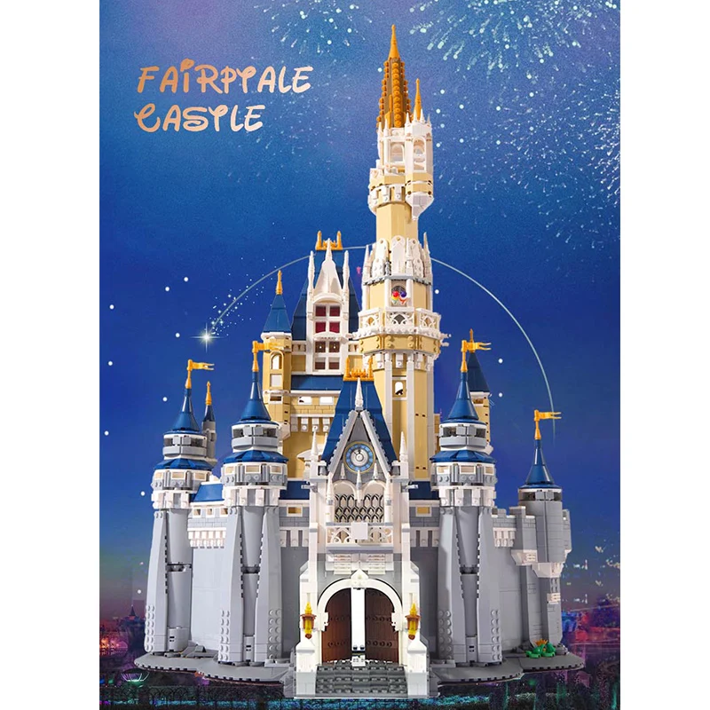 Disneys замок совместим 71040 lepinblocks 16008 строительные блоки кирпичи Обучающие игрушки