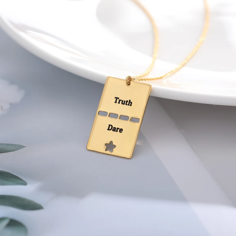 Женская подвеска с рисунком выгравированное слово подвески Женские Ювелирные