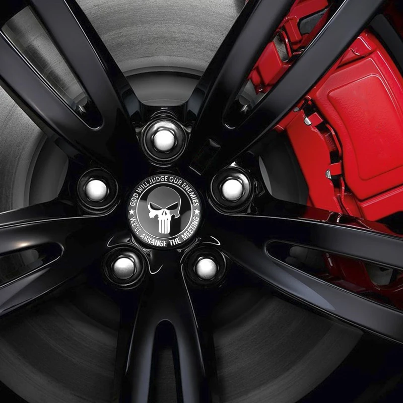 Стайлинг автомобиля 4 шт./компл. 56 5 мм 3D из алюминиевого сплава Каратель эмблема