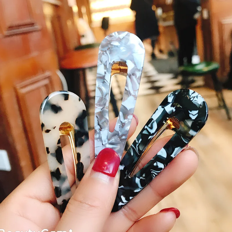 Заколка для волос леопардовая Женская элегантный зажим из ацетата в форме