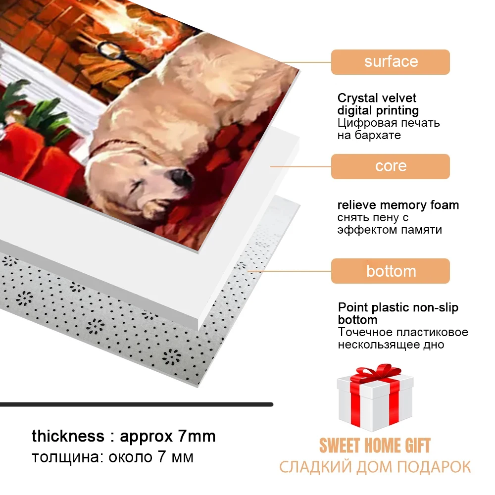 Рождественский ковер для гостиной домашний декор напольный детские подарочные