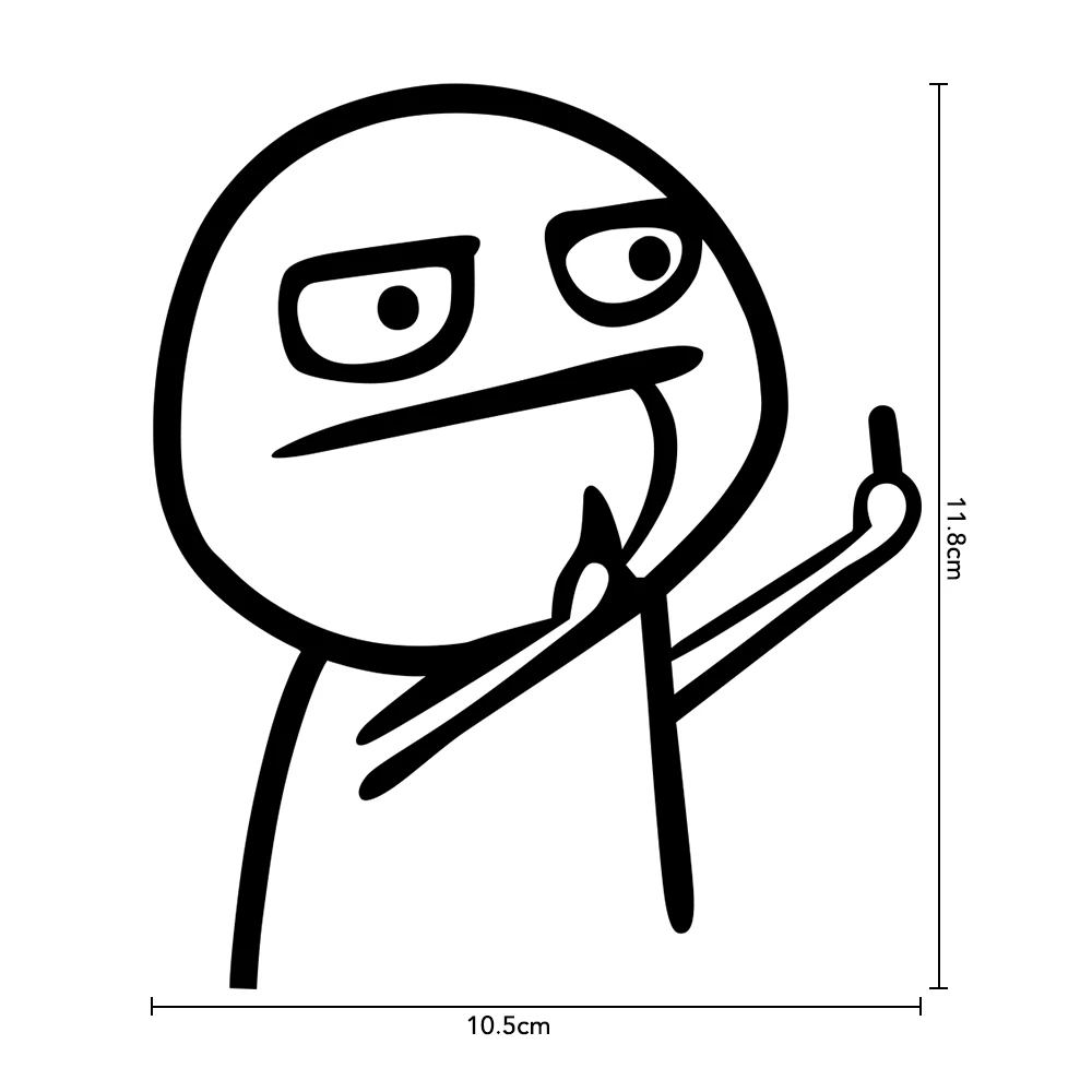 Funny Cartoon Middle Finger Car Sticker Motorcycle Decal for Renault Clio Duster Trafic Megane 3 Logan Sport Chevrolet Lacetti | Автомобили
