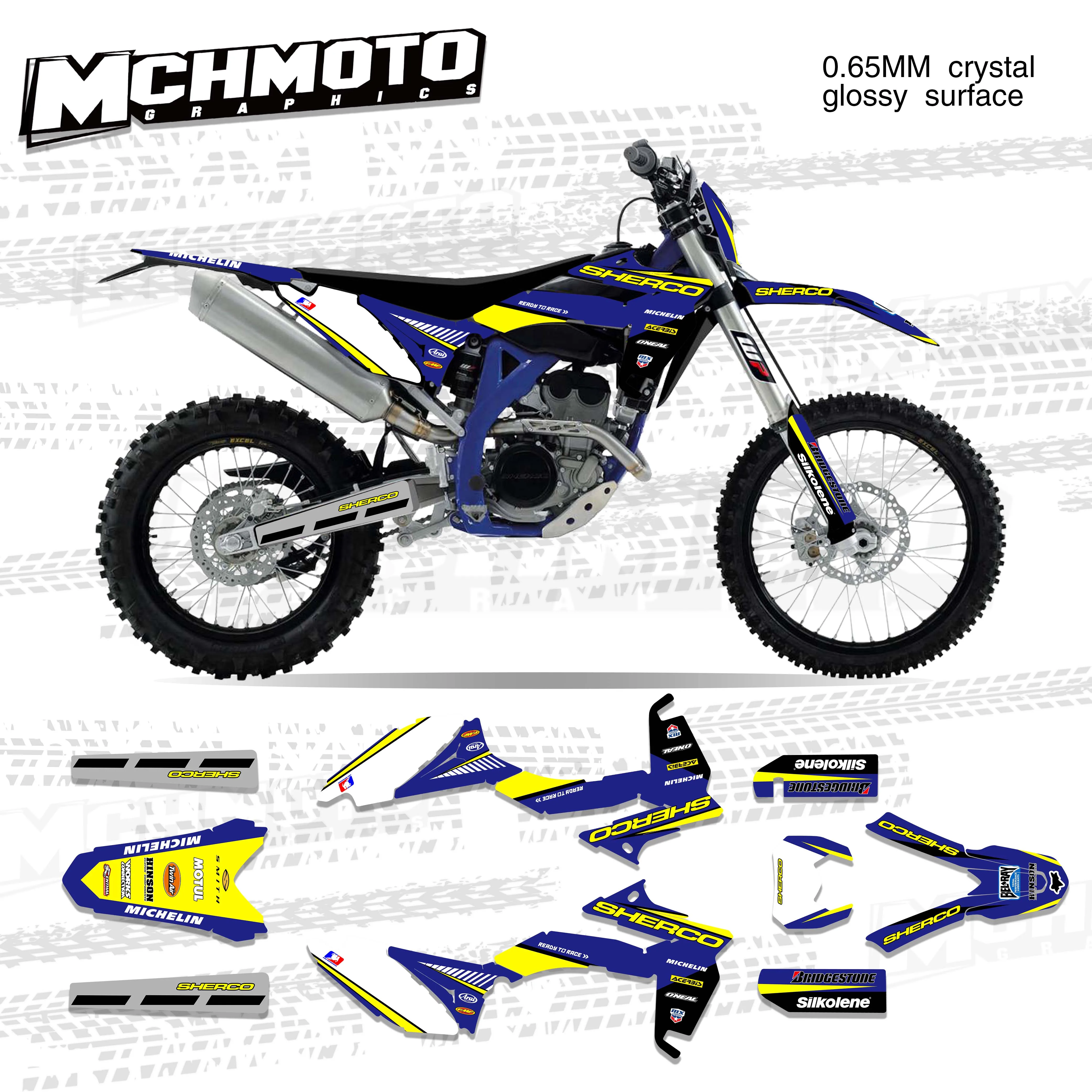 MCHMFG   Decal for Sherco SE SEF SER 125 250 300 450 2012 2013 2014 2015 2016 Motorcycle Fairing Sticker Kit